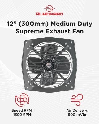 Almonard 12" Supreme Medium Heavy Duty Air Vent Exhaust Fan